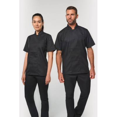 Unisex breathable short sleeve cooking jacket